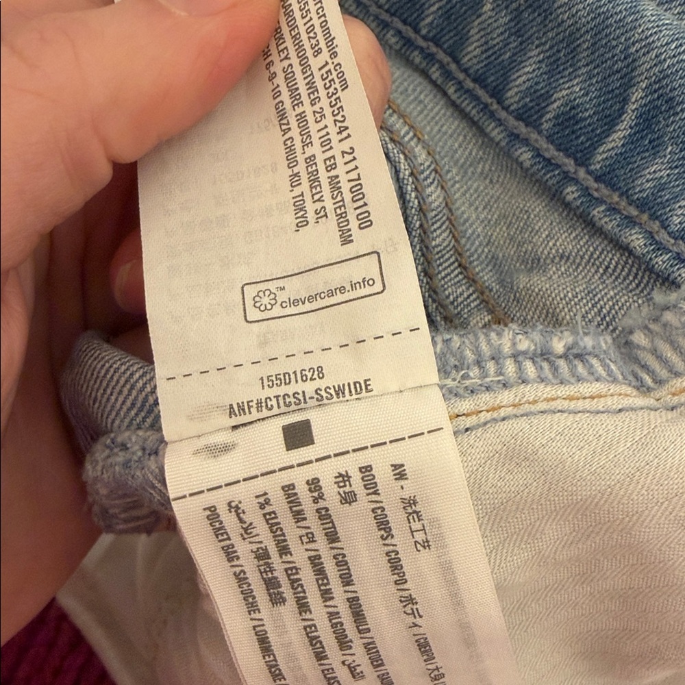Abercrombie Vintage Comfort Stretch Curve Love Low Rise Baggy Jean Size 30L - Picture 9 of 14